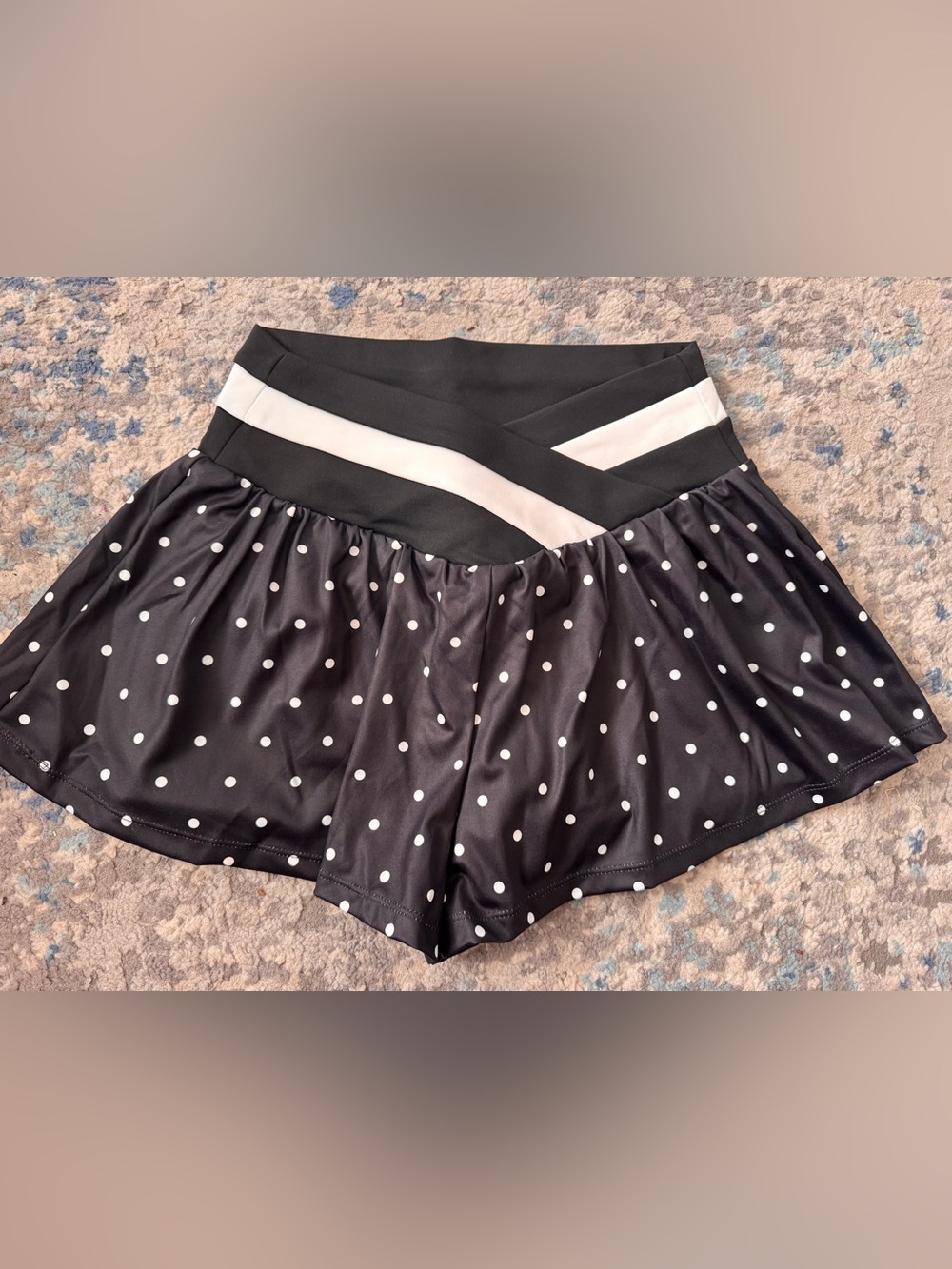 Polka dot workout shorts